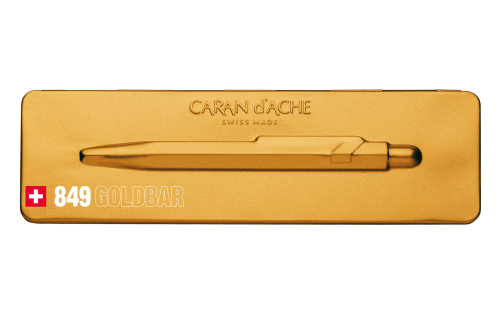 Caran d'Ache 849 Goldbar Ballpoint w/Tin Case - Image 5