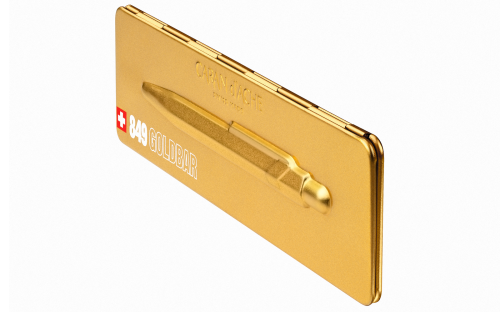 Caran d'Ache 849 Goldbar Ballpoint w/Tin Case - Image 4