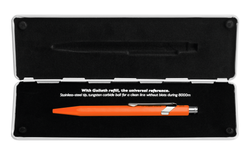 Caran d'Ache 849 Orange Ballpoint w/Tin Case - Image 6