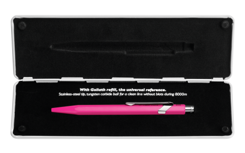 Caran d'Ache 849 Pink Ballpoint w/Tin Case - Image 6