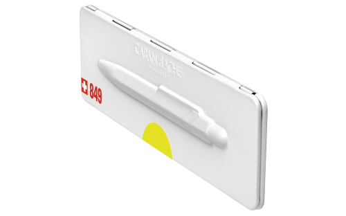 Caran d'Ache 849 Yellow Ballpoint w/Tin Case - Image 4