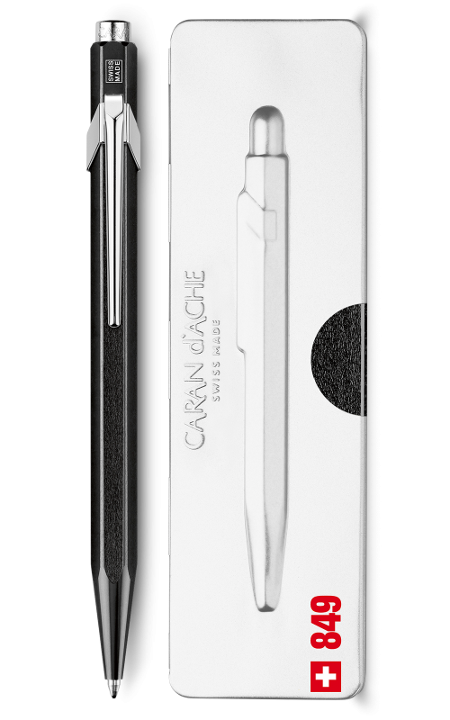 Caran d'Ache 849 Black Ballpoint w/Tin Case