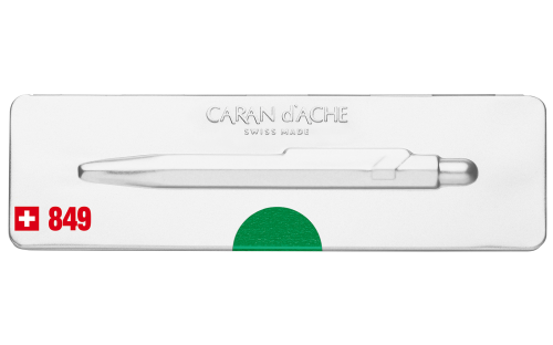 Caran d'Ache 849 Green Ballpoint w/Tin Case - Image 4