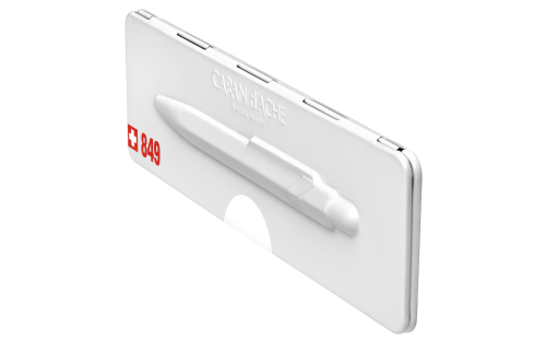 Caran d'Ache 849 White Ballpoint w/Tin Case - Image 2
