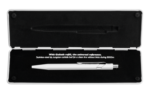 Caran d'Ache 849 White Ballpoint w/Tin Case - Image 6