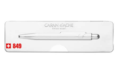 Caran d'Ache 849 White Ballpoint w/Tin Case - Image 5