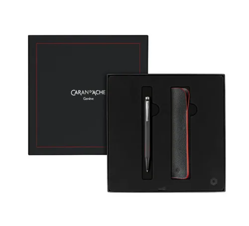 Caran d'Ache Ecridor Racing Ballpoint Pen/Leather Case Set - Image 4