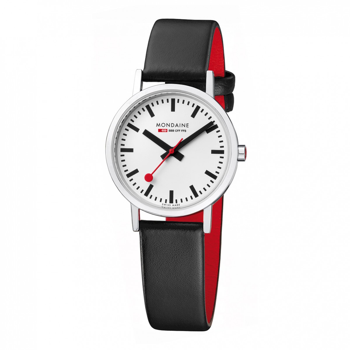 Mondaine watch black face best sale