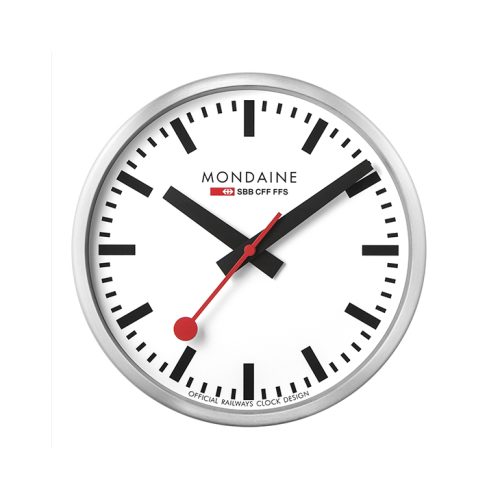 Mondaine Wall Clock Silver Frame 25 cm - Image 2