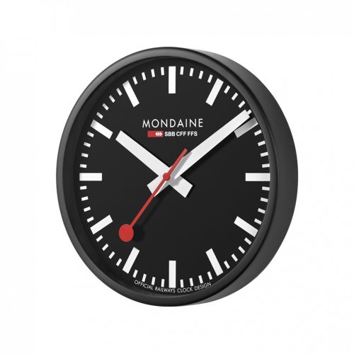 Mondaine Wall Clock Black Frame 25 cm