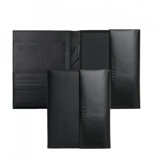 Hugo Boss Caption Contrast Black A5 Conference Folder