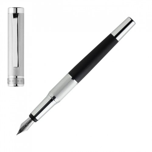 Hugo Boss Dual Chrome/Black Fountain Pen