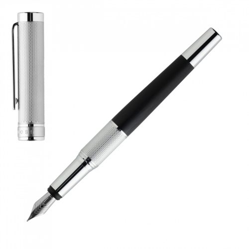 Hugo Boss Dual Chrome/Black Fountain Pen - Image 2