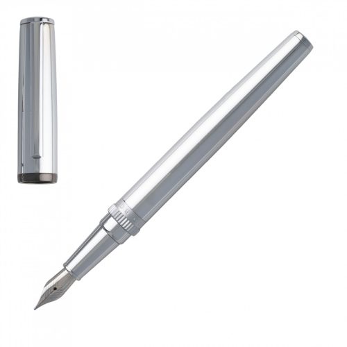 Hugo Boss Gear Metal Chrome Fountain Pen