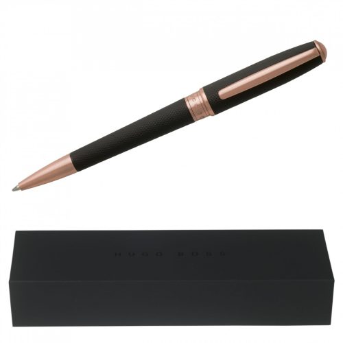 Hugo Boss Essential Black/Rose Gold Ballpoint Pen