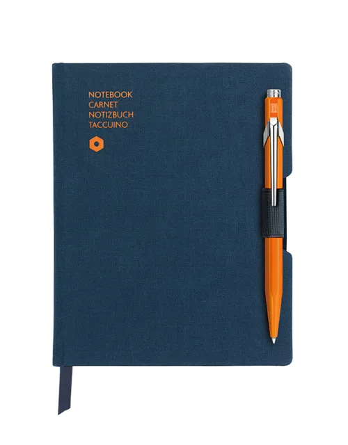 NoteBook A6 Bleu sb orange