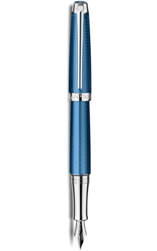 e stylo plume leman grand bleu argente rhodie p l union des vents et des flots p caran d ache detail1 0