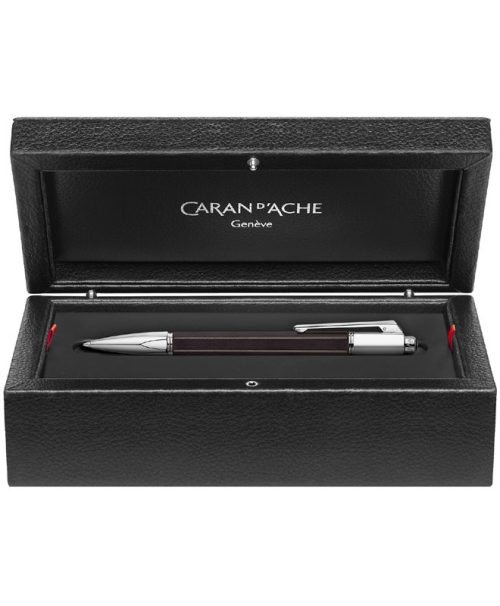 Caran d'Ache Varius Ebony Silver Plated/Rhodium Coated Ballpoint Pen - Image 2