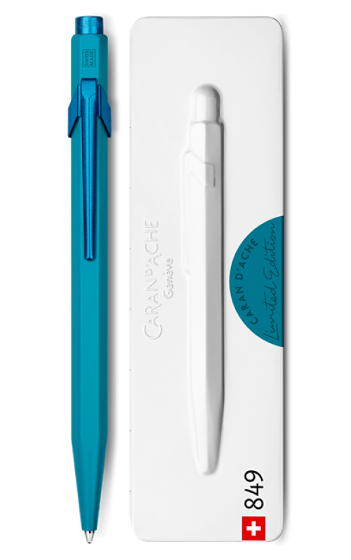 e stylo bille 849 claim your style bleu glacier edition limitee caran d ache detail0 0