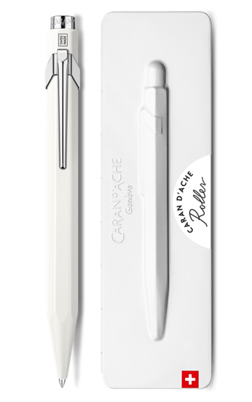 e stylo roller 849 vernis blanc avec etui caran d ache detail0 0