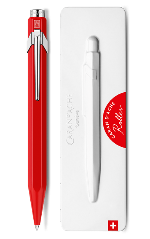 e stylo roller 849 vernis rouge avec etui caran d ache detail0 0