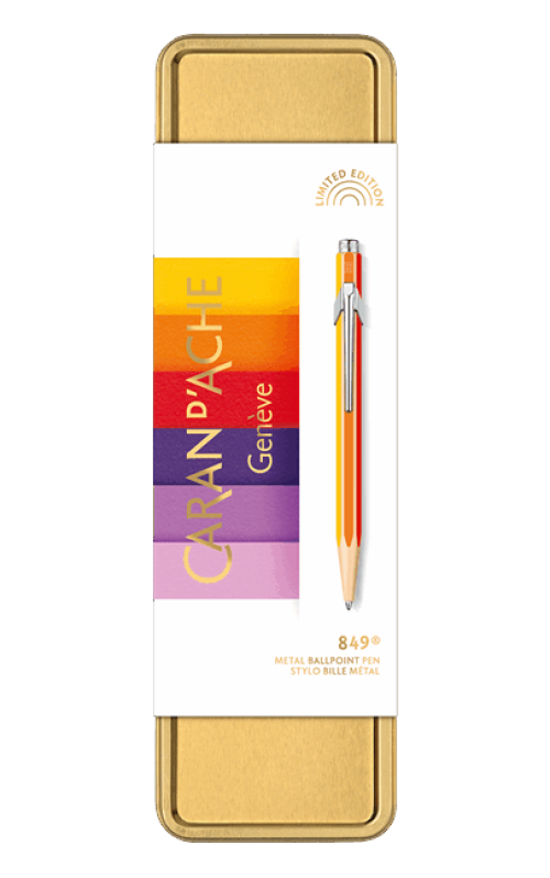 e stylo bille 849 arc en ciel nuances chaudes caran d ache detail3 0