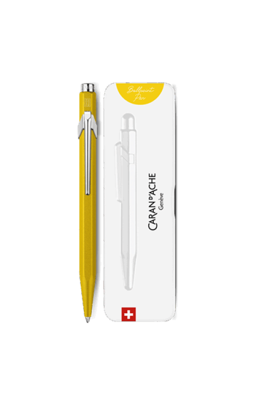 e stylo bille 849 colormat x jaune caran d ache detail0 0