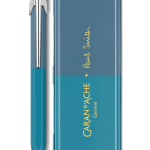 e stylo bille 849 paul smith cyan blue steel blue edition limitee caran d ache detail0 0