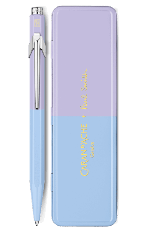 e stylo bille 849 paul smith sky blue lavender purple edition limitee caran d ache detail0 0