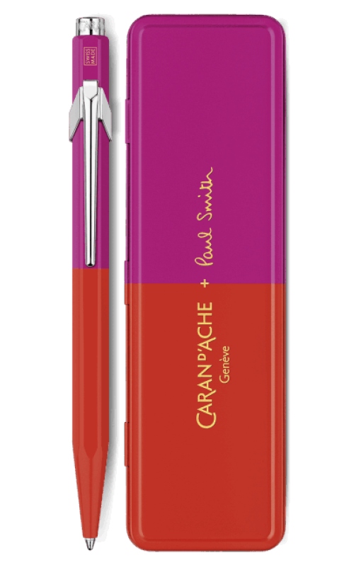 e stylo bille 849 paul smith warm red melrose pink edition limitee caran d ache detail0 0