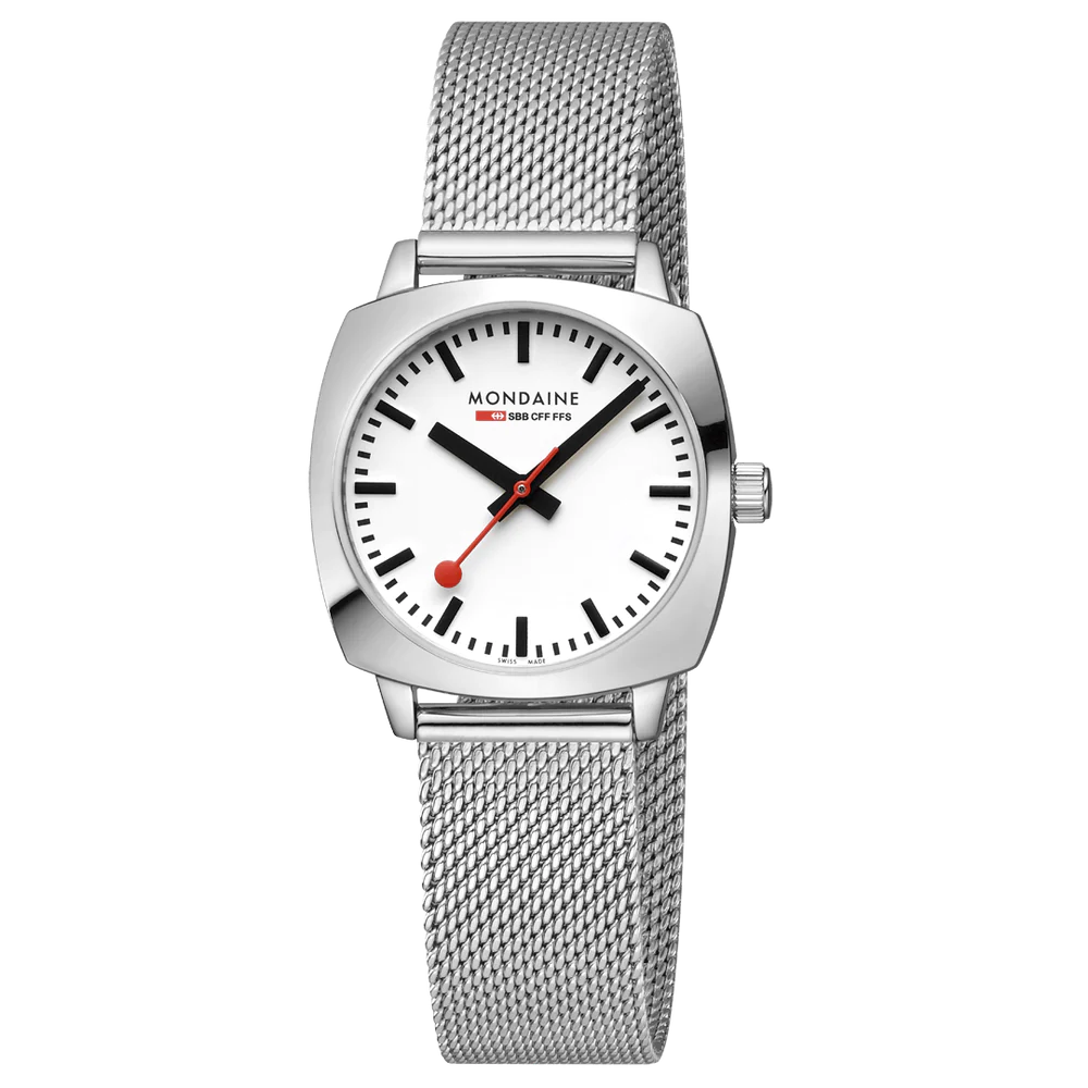 Mondaine stainless steel sales back water resistant 5atm