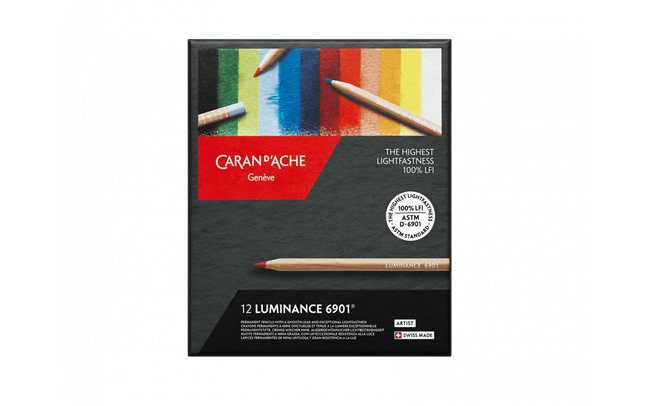 e boite 12 couleurs luminance 6901 caran d ache detail0 0