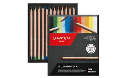 e boite 12 couleurs luminance 6901 caran d ache detail1 0